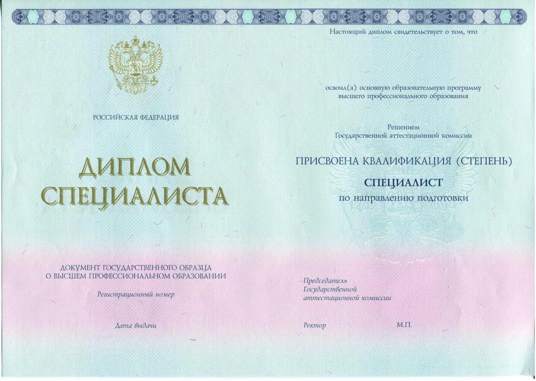 Диплом вуза 2011-2017г.